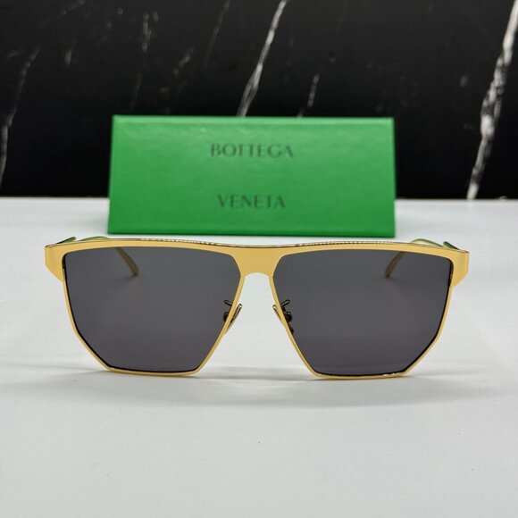 NEW BOTTEGA VENETA BV1069S 001 UNISEX GREY SQUARE BOTTEGA VENETA SUNGLASSES